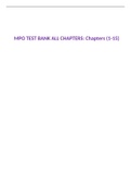 MPO TEST BANK ALL CHAPTERS: Chapters (1-15)