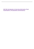 NR 599 Introduction to Nursing Informatics Final Examination {70 Questions and Answers}