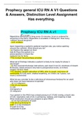 Prophecy general ICU RN A V1, V2 & V3 Questions & Answers, Distinction Level Assignment Has everything.