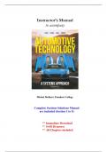 Solution Manual for Automotive Technology, A Systems Approach, 4th Canadian Edition by Jack Erjavec