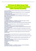 ATI Exam #1 (Med Surg.) Test Questions and Complete Solutions (100% Verified Answers)