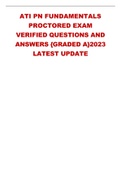 ATI PN FUNDAMENTALS PROCTORED EXAM VERIFIED QUESTIONS AND ANSWERS {GRADED A}2023 LATEST UPDATE ...