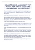WALMART HIRING ASSESSMENT TEST ACTUAL NEW UPDATE QUESTIONS AND ANSWERS TEST GUIDE 2023