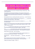 CETP BASIC ELECTRICITY FOR  PROPANE SERVICE EXAM LATEST GUIDE  SOLUTION