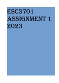 ESC3701 ASSIGNMENT 1 SEMESTER 1 2023