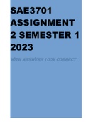 SAE3701 ASSIGNMENT 2 SEMESTER 1 2023