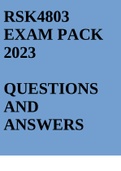 RSK4803 EXAM PACK 2023