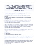 HESI PREP - HEALTH ASSESSMENT PRACTICE QUESTIONS WITH COMPLETE ANSWERS (multiple choise selection ) 100% LATEST UPDATE 2023 (with rationales)