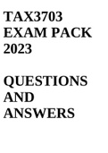 tax3703 exam pack 2023