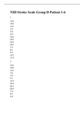 NIH Stroke Scale Group D Patient 1-6 (solved) 2023