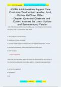 ASPEN Adult Nutrition Support Core  Curriculum Third edition. Mueller, Lord,  Marian, McClave, Miller. - Chapter Questions Questions and  Correct Answers the Latest Update and Recommended Version