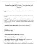 Portage Learning, A&P 1 Module 3 Exam Questions And Answers