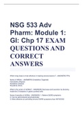 Exam (elaborations) NSG 533 Adv  Pharm 