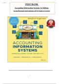 Test Bank for Accounting Information Systems: Connecting Careers, Systems, and Analytics 1st Edition by (Savage/Brannock/Foksinska), ISBN: 9781119744474, All 19 Chapters Covered