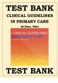 TEST BANK FOR CLINICAL GUIDELINES IN PRIMARY CARE 4TH EDITION HOLLIER