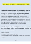 WGU D152 Inclusive Classroom Study Guide 2023 Complete Solutions Verified