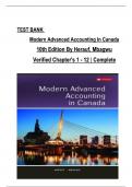 TEST BANK For Modern Advanced Accounting In Canada, 10th Edition By Darrell Herauf, Chima Mbagwu, All Chapters 1 to 12 complete Verified editon 