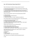 Gov 105 Final Exam Study Guide Part 2