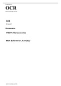 OCR A Level Economics H460/01 JUNE 2022 FINAL MARK SCHEME>Microeconomics