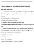 NUR 100 Elimination Practice Test Questions With Complete Solutions.pdf