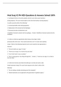 Med Surg V2 PN HESI Questions & Answers Solved 100%