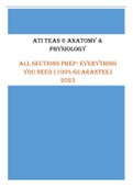 TI TEAS 6 Anatomy &  physiology ALL SECTIONS PREP: EVERYTHING  YOU NEED (100% Guarantee) 2023