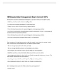 HESI Leadership Management Exam Correct 100%