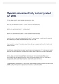 Ryanair assesment fully solved graded A+ 2023