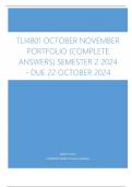 TLI4801 Portfolio Exam Answers Oct/Nov 2024