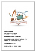 OPM1501 ASSIGNMENT 02 YEAR MODULE 2023 (566940)