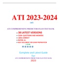 ATI COMPREHENSIVE PREDICTOR EXAM TEST BANK / ATI COMPREHENSIVE PREDICTOR PROCTORED EXAM TEST BANK / COMPREHENSIVE PREDICTOR ATI EXAM TEST BANK:LATEST 2023