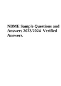 NBME Sample (Questions and Answers) 2023 Verified Rated A+