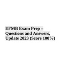EFMB Exam Prep (Questions and Answers, Update 2023 Graded 100%)