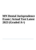 MN Dental Jurisprudence Exam (Actual Test Latest 2023 Rated A+)