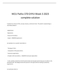 WCU Patho 370 CHYU: Week 3 2023 complete solution