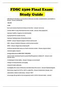 FDSC 2300 Final Exam Study Guide 