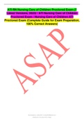 ATI RN Nursing Care of Children Proctored Exam (7 Latest Versions, 2023) / ATI Nursing Care of Children Proctored Exam / Nursing Care of Children ATI Proctored Exam (Complete Guide for Exam Preparation, 100% Correct Answers)