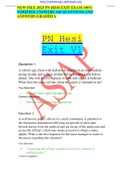 NEW FILE 2023 PN HESI EXIT EXAM 100% VERIFIED ANSWERS 160 QUESTIONS AND ANSWERS GRADED A