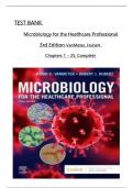 TEST BANK Microbiology for the Healthcare Professional 3rd Edition VanMeter, Hubert, All Chapters 1 to 25 complete Verified editon ISBN: 9780323834797