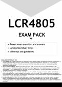 LCR4805 EXAM PACK 2024 - DISTINCTION GUARANTEED