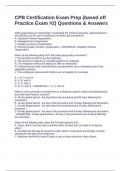 CPB Certification Exam Prep (based off Practice Exam #2) Questions & Answers