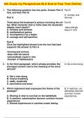 8th Grade my Perspectives ELA End-of-Year Test (Online)