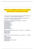 PMP Exam (PMBOK 6th Edition) Questions And Answers Guaranteed Success.