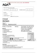 AQA JUNE 2024 A-level PHYSICS 7408/3BC Paper 3 Section B	Engineering physics