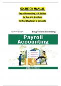 Solution Manual for Payroll Accounting 2024, 34th Edition by Bernard J. Bieg, Bridget Stomberg, Chapters 1 - 7, Complete Verified Newest Version