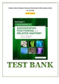 Test Bank for Bontragers Textbook of Radiographic Positioning and Related Anatomy 10th Edition by Lampignano.