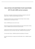 WCU PATHO 370 MIDTERM STUDY QUESTIONS SET 5/5 With 100% correct answers