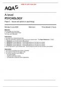 AQA JUNE 2023 A-level PSYCHOLOGY 7182/3 Paper 3 Issues and options in psychology