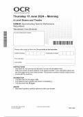 OCR 2024 A Level Drama and Theatre H459/48 Deconstructing Texts for Performance Woza Albert! Question Paper & Mark Scheme (Merged)