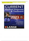 TEST BANK FOR CURRENT MEDICAL DIAGNOSIS AND TREATMENT 2024-2025 62ND EDITION BY MAXINE PAPADAKIS.